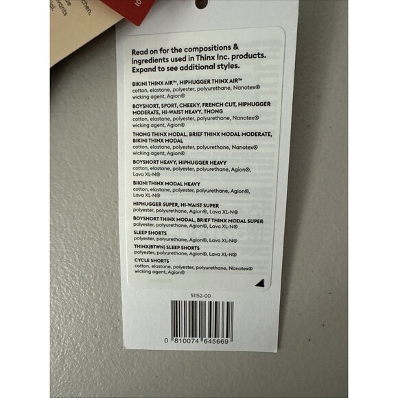 Thinx Brief Period Underwear Black Women's Size 3X NWT Monthly Flow Aunt Flo - Picture 8 of 14